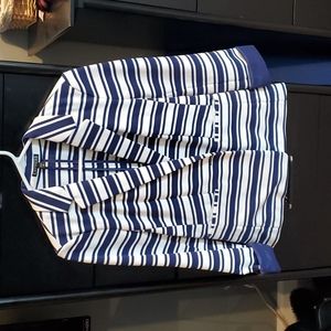Navy and White Striped Express Brand Blazer Size Small